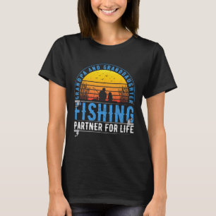 T-shirt Papi et petite-fille compagnons de pêche pour la v