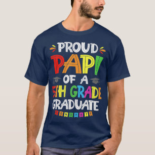 T-shirt Papi Fière D'Un Cours De Diplôme De 5E Année