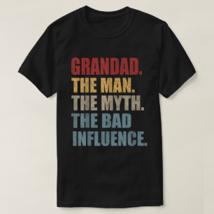 T-shirt Papi L'homme Mythe Mauvaise Influence Drôles de Pè