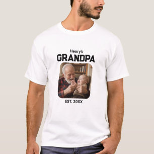 T-shirt Papi Moderne Établissement Année de Création Photo
