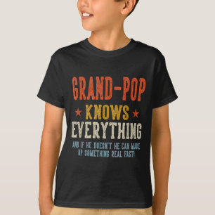 T-shirt Papi sait tout fête des pères rétro