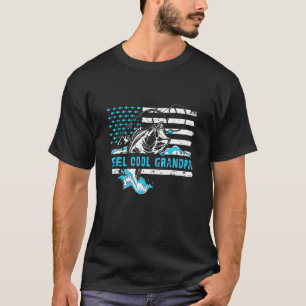 T-shirt Papi super cool pêcheur papa fête des pères pêcheu