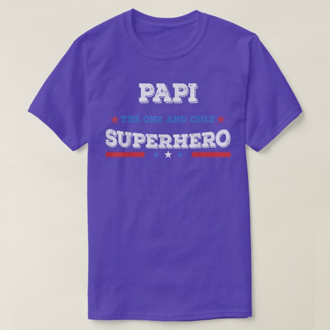 T-shirt Papi Superdad superhero superpapa père héros  (Design devant)