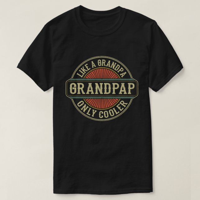 T-shirt Papier à grand format comme un grand-père seulemen (Design devant)