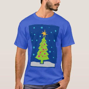 T-shirt Papier Arbre de Noël coupé propre