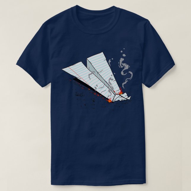 T-shirt Papier Avion Volant Papier Avion Principal Origami (Design devant)