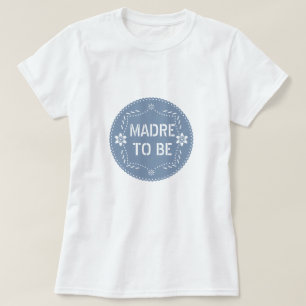 T-shirt Papier bleu foncé picado Madre pour être Baby show