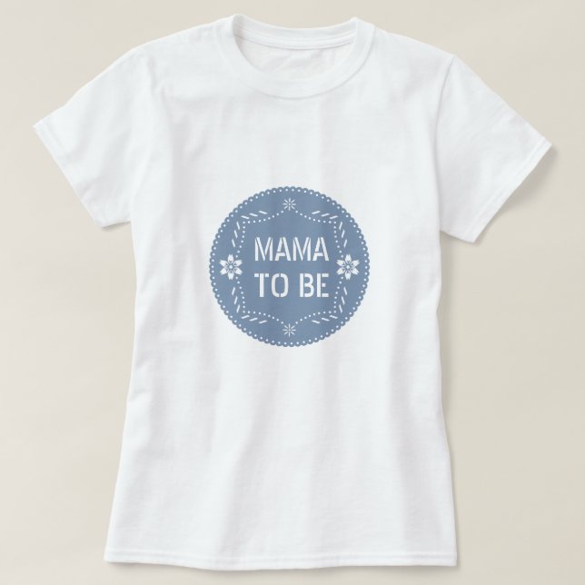 T-shirt Papier bleu foncé picado maman pour être bébé garç (Design devant)