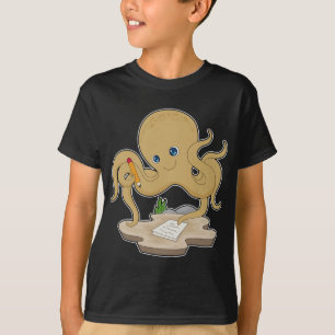 T-shirt Papier crayon de poulpe