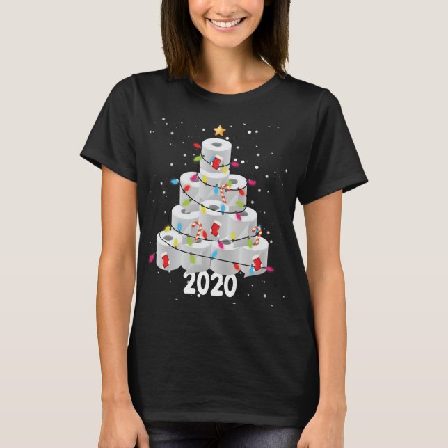 T-shirt Papier de toilette Arbre de Noël laid Famille de N (Devant)
