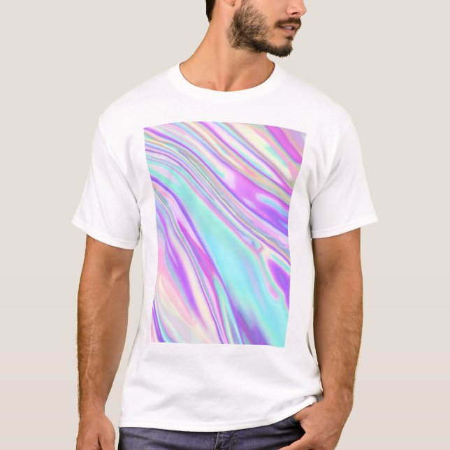T-shirt Papier holographique coloré (Devant)