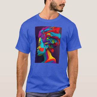 T-shirt papier multicolore