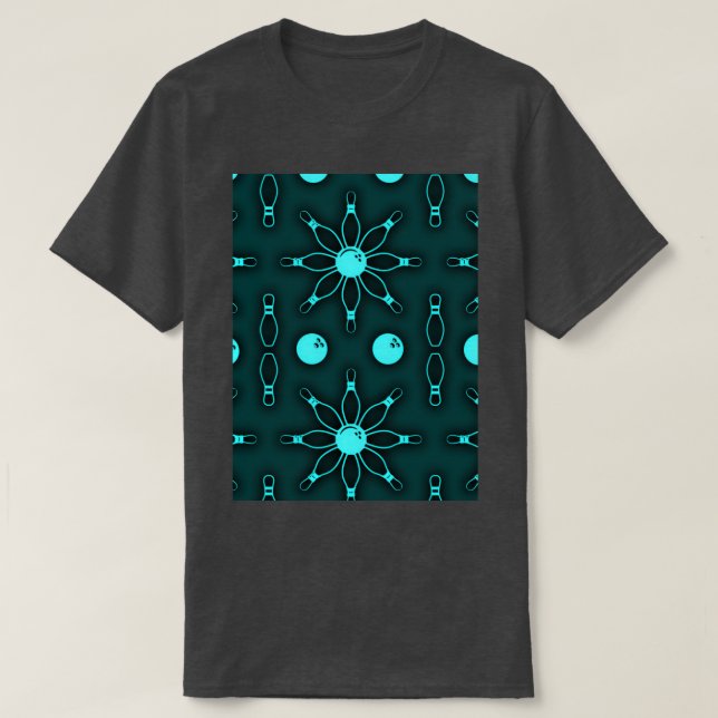 T-shirt Papier peint bleu clair Bowling T (Design devant)