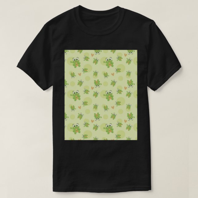 T-shirt Papier peint Cute Frog (Design devant)