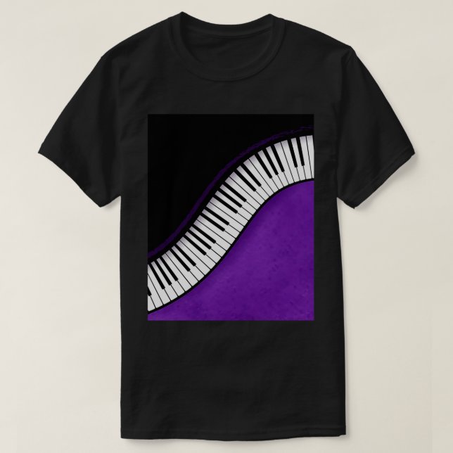 T-shirt Papier peint de musique de piano Graphisme (Design devant)