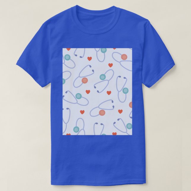 T-shirt Papier peint Infirmière Stethoscope (Design devant)