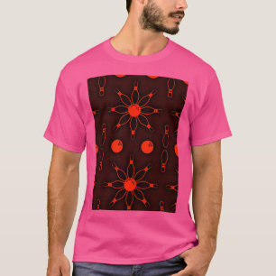 T-shirt Papier peint sans fil rouge Bowling T