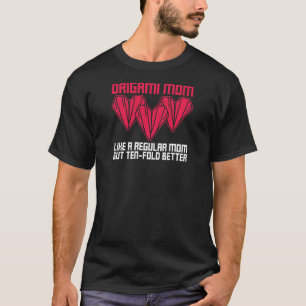 T-shirt Papier pliant pour femmes Origami Papier à grue po
