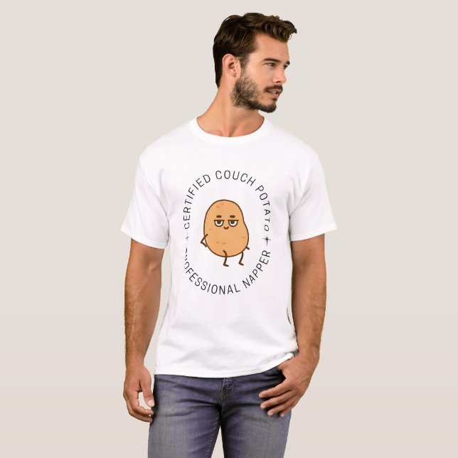 T-shirt Papier professionnel certifié de pomme de terre de (Devant entier)