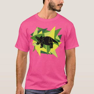 T-shirt Papier Shopping Origami Tricératops