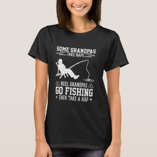 T-shirt Papiers Peints Grands-Pères Partent à la Pêche Pui
