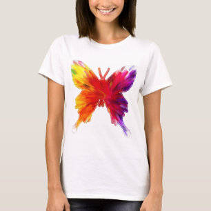 T-shirt Papillon à motif coloré mignon