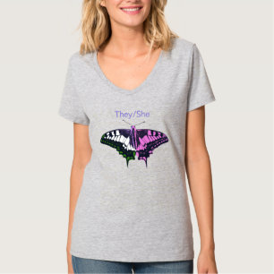 T-shirt Papillon à queue noire non binaire