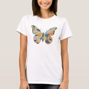 T-shirt Papillon Abstrait Moderne - Design Patchwork Propr