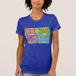 T-shirt Papillon ailes Mot inspirant Tee - shirt Art