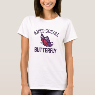 T-shirt Papillon anti-social