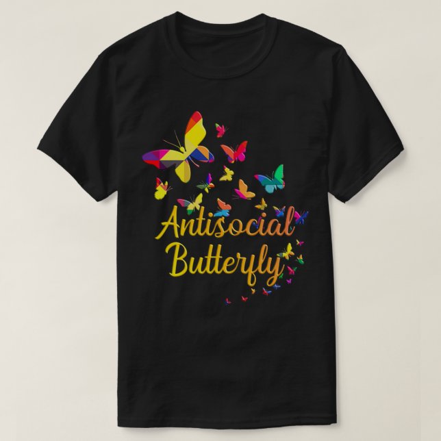 T-shirt Papillon antisocial (Design devant)