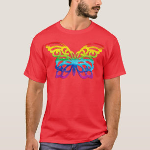 T-shirt papillon arc-en-ciel