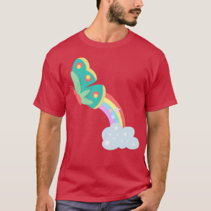 T-shirt Papillon arc-en-ciel magique