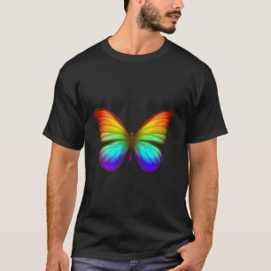 T-shirt Papillon Arc-en-Ciel Travail de la Nature Colorée
