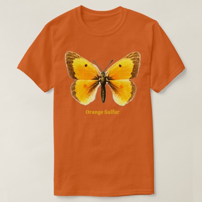 T-shirt Papillon au soufre orange (Design devant)