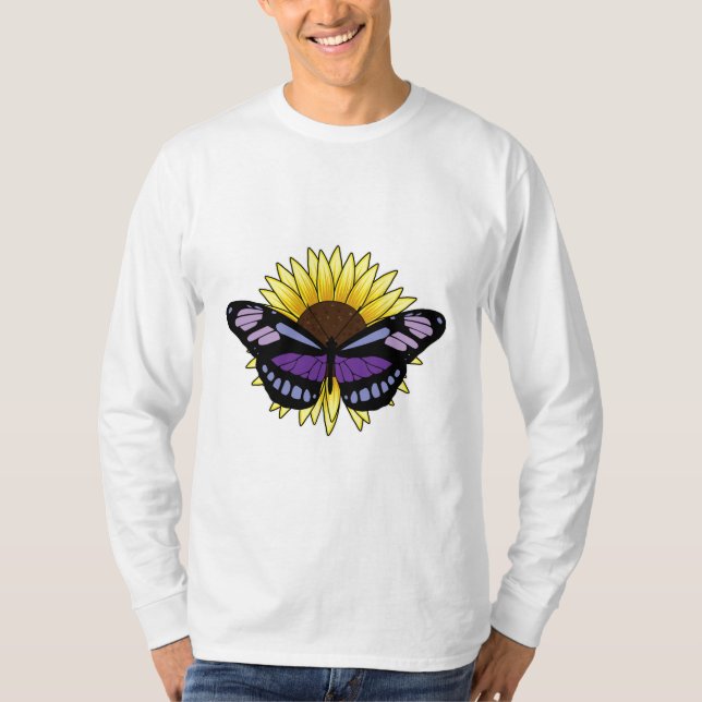 T-shirt Papillon au tournesol (Devant)