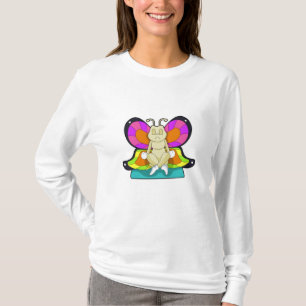 T-shirt Papillon au Yoga en jambe