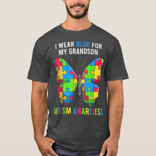 T-shirt Papillon autistique s, Autisme Grandson Grandma Gr