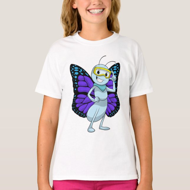 T-shirt Papillon aux lunettes (Devant)