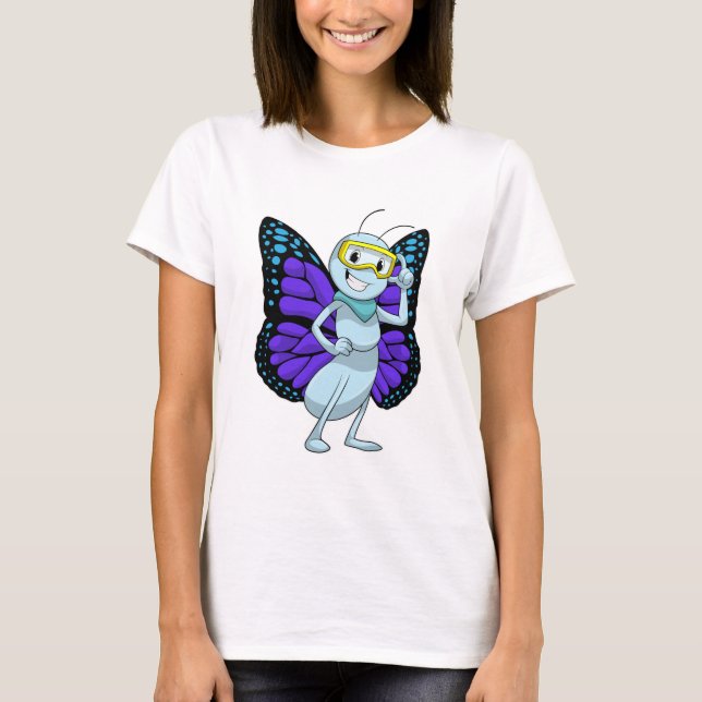 T-shirt Papillon aux lunettes (Devant)