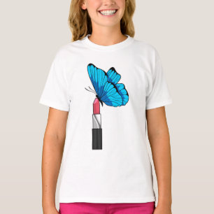 T-shirt Papillon avec bâton à lèvres
