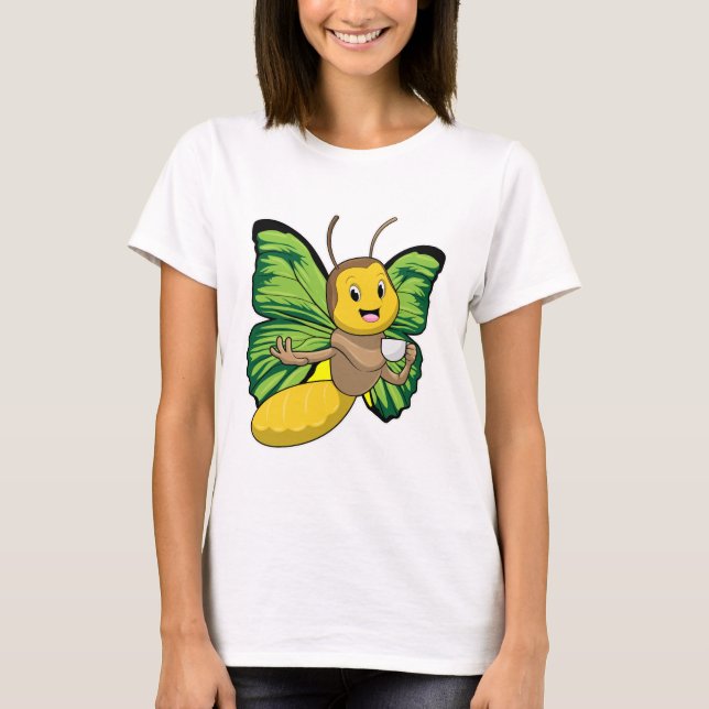 T-shirt Papillon avec la coupe de café (Devant)