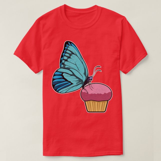 T-shirt Papillon avec muffin (Design devant)