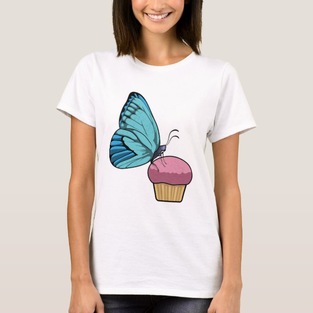 T-shirt Papillon avec muffin (Devant)