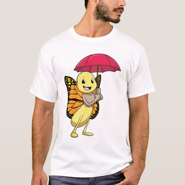 T-shirt Papillon avec parapluie (Devant)