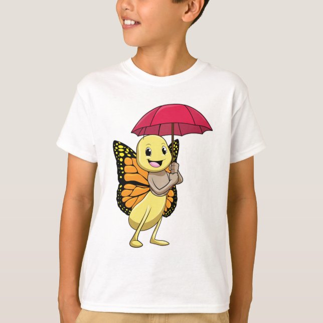 T-shirt Papillon avec parapluie (Devant)
