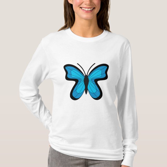 T-shirt Papillon bleu (Devant)