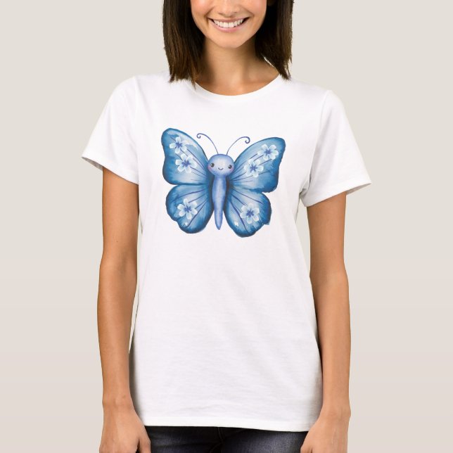 T-shirt Papillon bleu (Devant)