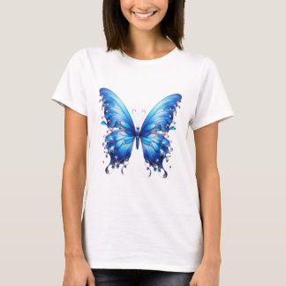 T-shirt papillon bleu