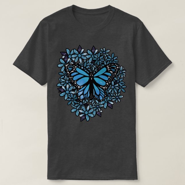 T-shirt Papillon bleu3 (Design devant)